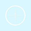 Decorative Decal - Target Crosshairs 3.75" x 3.75" - White - Vinyl Sticker view 1