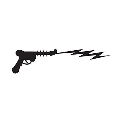 Raygun Alien - Vinyl Decal Sticker - 9" x 2.25" - Black