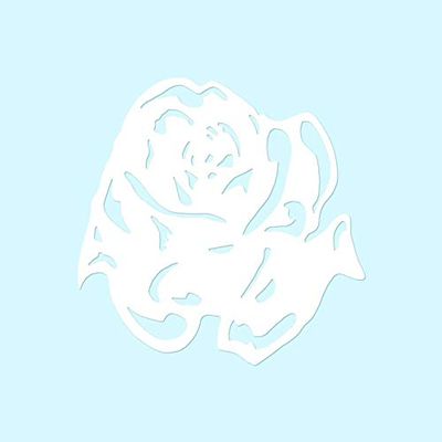 Carnation Rose Flower - Vinyl Decal Sticker - 3.75" x 3.75" - White