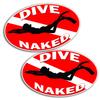215 Decals, Graphics, Skins & Stickers Dive Naked Sticker Scuba Diver Down Flag Decal Ocean Beach Vinyl Graphic Locker Die Cut Digital Car Truck Boat Kayak Yak Sail view 1