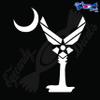 Eyecandy Decals AIR Force Logo AS South Carolina Palmetto Moon 6" Decal Sticker White view 1