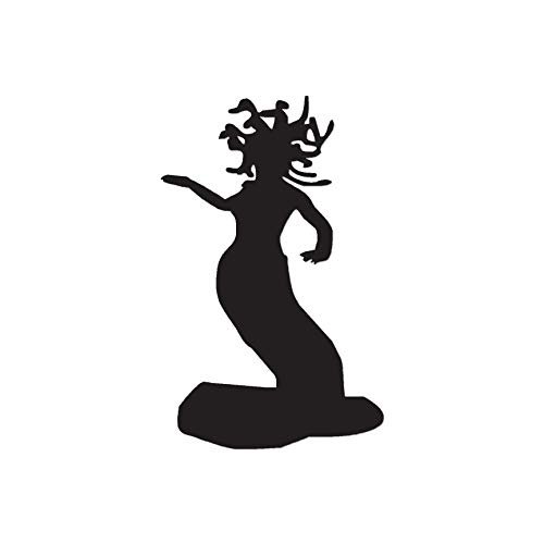 Medusa Fantasy Snake Naga - Vinyl Decal Sticker - 2.35" x 3.75" - Black