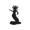Medusa Fantasy Snake Naga - Vinyl Decal Sticker - 2.35" x 3.75" - Black view 1
