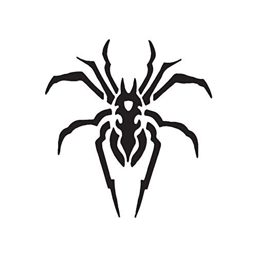 Tribal Spider Art - Vinyl Decal Sticker - 3.75" x 4" - Black