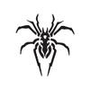 Tribal Spider Art - Vinyl Decal Sticker - 3.75" x 4" - Black view 1