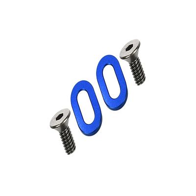 GPM For Kyosho Motorcycle NSR500 Upgrade Parts Aluminum Oval Washer For Gear Box - 2 Pcs Blue