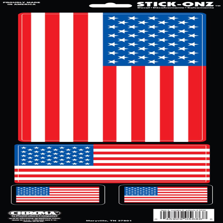 Chroma 5686 American Flag Stick-Onz Decal