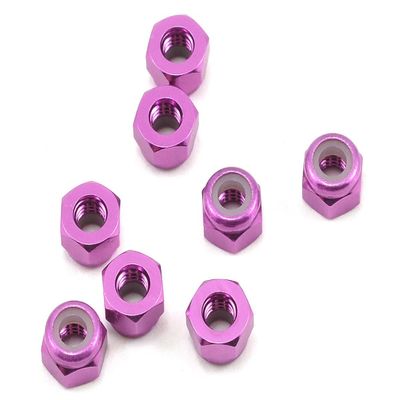 Schumacher Racing 3mm Aluminum Nyloc Nut Set (Purple) (8)
