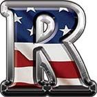 Weston Ink Reflective American Flag Letter R