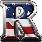 Weston Ink Reflective American Flag Letter R