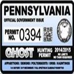 Pennsylvania Ghost Hunting Permit 2.4" x 4" Decal Sticker