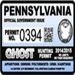Pennsylvania Ghost Hunting Permit 2.4" x 4" Decal Sticker