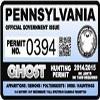Pennsylvania Ghost Hunting Permit 2.4" x 4" Decal Sticker view 1