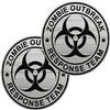2 - 4" Silver Zombie Outbreak Response Team Sticker view 1