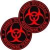 2 - 3" Zombie Outbreak Response Team Sticker Decal Red/Black view 1