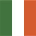 1 - 12" Ireland Square Irish Flag Sticker