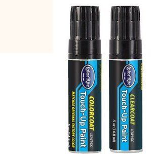 ColorRite Half-Ounce Jar Automotive Touch-up Paint for BMW 635 - Alpine White 146 - Color+Clearcoat Package