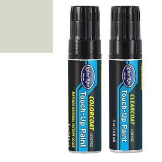 ColorRite Half-Ounce Jar for Toyota Highlander Automotive Touch-up Paint - Silver Metallic Clearcoat 1F7 - Value Package