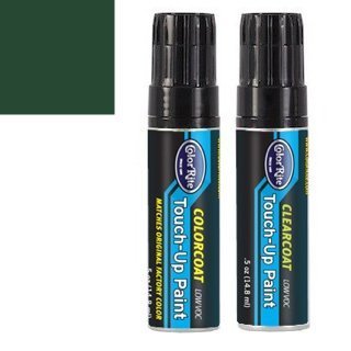 ColorRite Half-Ounce Jar for Volkswagen Touareg Automotive Touch-up Paint - Schilfgr_n Metallic LD6X - Value Package