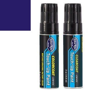 ColorRite Half-Ounce Jar for Lexus ES300 Automotive Touch-up Paint - Dark Blue Pearl Metallic Clearcoat 8L3 - Color+Clearcoat Package