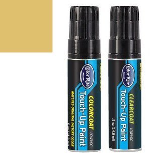 ColorRite Half-Ounce Jar for Pontiac Grand Prix/Grand Am Automotive Touch-up Paint - Sparkle Gold Metallic Clearcoat (Wheel Color) WA247B - Color+Clearcoat Package