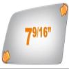 Flat Driver Side Mirror Replacement Glass for 1980-1990 OLDSMOBILE CUTLASS CRUISER view 1