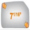 Flat Driver Side Mirror Replacement Glass for 1985-1988 PONTIAC SUNBURST view 1
