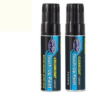 ColorRite Half-Ounce Jar for Chevrolet Van Automotive Touch-up Paint - White Clearcoat 10/WA9225 - All-Inclusive Package