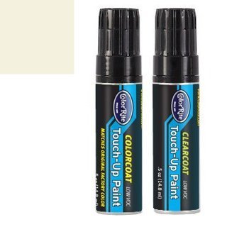 ColorRite Half-Ounce Jar for Toyota Avalon Automotive Touch-up Paint - Blizzard Pearl Tricoat 070 - Color+Clearcoat Package