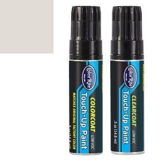 ColorRite Half-Ounce Jar for Lexus GS300/430 Automotive Touch-up Paint - Glacier Frost Mica Tricoat 074 - Color+Clearcoat Package