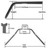Hill Country Customs 1 1/4" BBlack 16" Ape Hanger Handlebar Kit for 2012 & Newer Harley Dyna Fat Bob models with ABS brakes view 3
