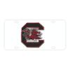 SOUTH CAROLINA GAMECOCKS Laser Cut Inlaid Mirrored White Plate w/Logo view 1