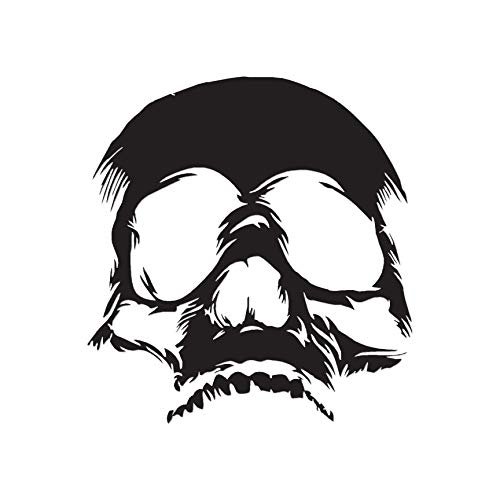 Skull Bones Skeleton - Vinyl Decal Sticker - 3.75" x 4" - Black