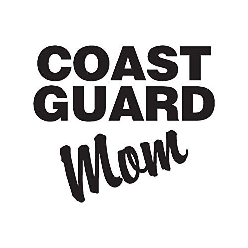 Coast Guard Mom - Vinyl Decal Sticker - 4.2" x 3.65" - Black