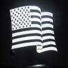 Reflective US Flag - 3" x 2 1/4" die Cut Vinyl Decal for Helmets, Windows, Cars, Trucks, Tool Boxes, laptops, MacBook - virtually Any Hard, Smooth Surface. Made & Ships from The USA! view 2