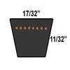 D&D PowerDrive 3C2369 Caterpillar Replacement Belt, Rubber, 36.77" Length view 2