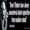 Great Thinkers Have Always Encountered Violent Opposition From Mediocre Minds - Albert Einstein - Magnetic Bumper Sticker / Decal Magnet (10.5" X 3") view 1