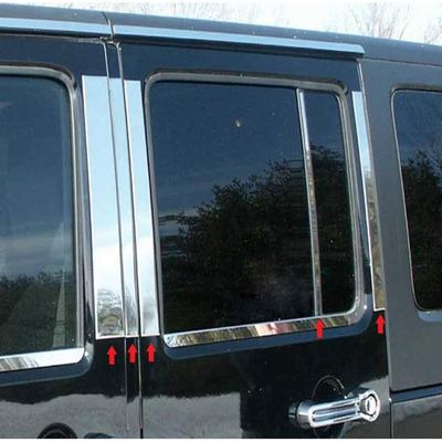 10pc. Chrome Pillar Post Trim for Jeep Wrangler 2007-2016