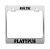 Save The Platypus Supportive Funny Animal Auto License Plate Frame view 1