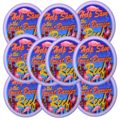 Ten Help Save Great Barrier Reef 3in. Vinyl Stickers