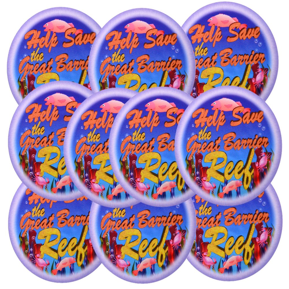Ten Help Save Great Barrier Reef 3in. Vinyl Stickers
