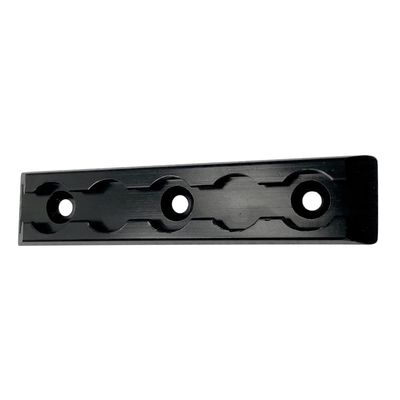 Pit Posse 11022BK Aluminum 6 Inch L Track Anchor Tie Down - 6" S Track Rail - 4000 lb Lift Capacity - Anodized (Black) Towing Accessory for Snowmobile, Motorcycle, Toy Hauler, 5th Wheel