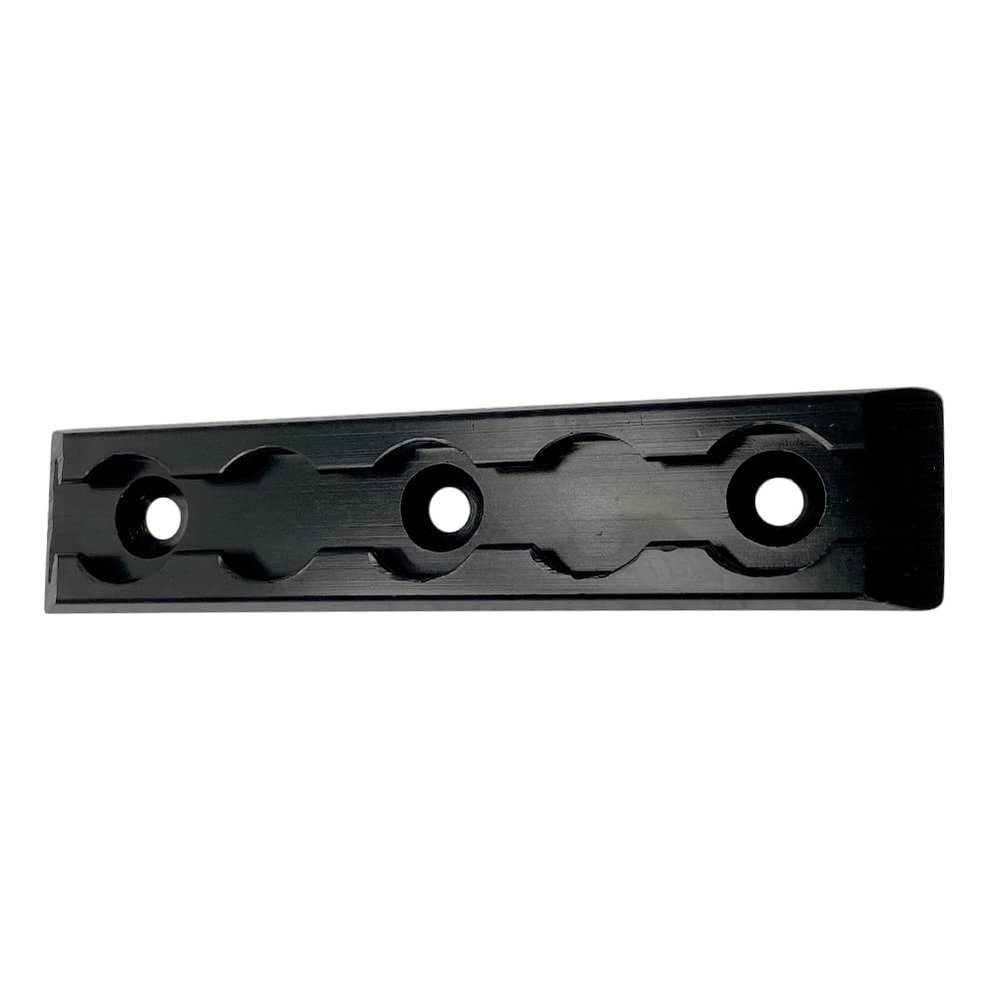 Pit Posse 11022BK Aluminum 6 Inch L Track Anchor Tie Down - 6" S Track Rail - 4000 lb Lift Capacity - Anodized (Black) Towing Accessory for Snowmobile, Motorcycle, Toy Hauler, 5th Wheel