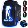 50 Caliber Racing Rocker Switch ON/Off LED Backlit Blue Whip Light UTV, Auto, Boat 20A 12V (5359B2 Blue) view 1