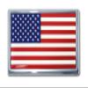 Elektroplate American Flag Chrome Large Car Emblem view 1