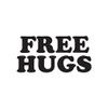Free Hugs - Vinyl Decal Sticker - 7.65" x 3.75" - Black view 1