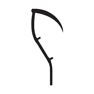 Grain Cutter Scythe Thresher - Vinyl Decal Sticker - 3.75" x 9" - Black
