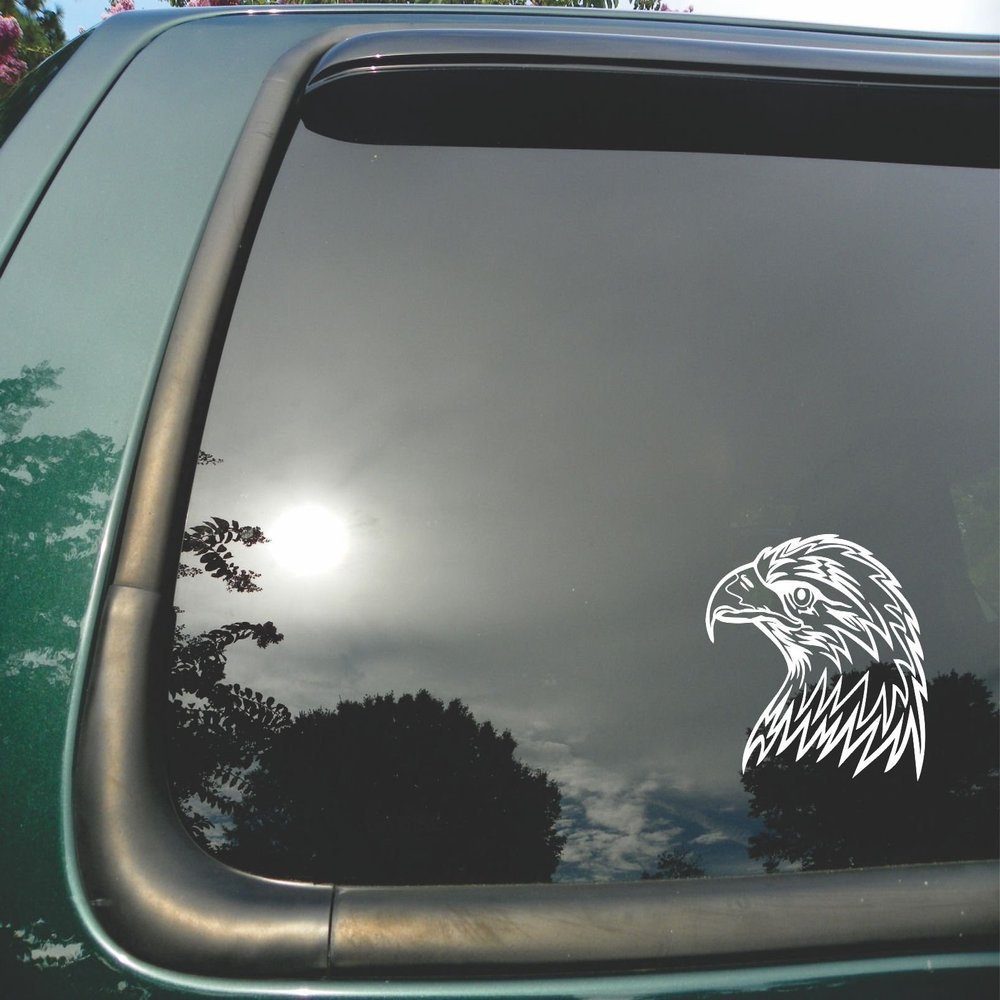 American Bald Eagle Head - Die Cut Christian Vinyl Window Decal/sticker for Car or Truck 5"x6"