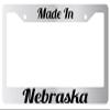 Made In Nebraska Chrome Plastic License Plate Frame City State view 1
