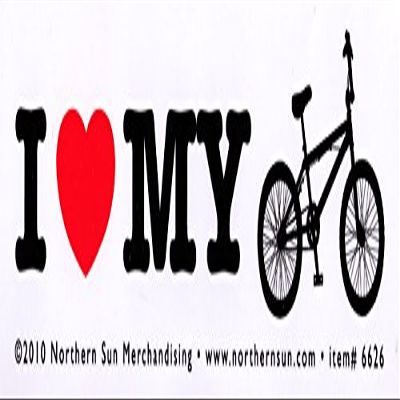 I Love My Bicycle - Small Magnetic Bumper Sticker / Decal Magnet (5" X 1.5")